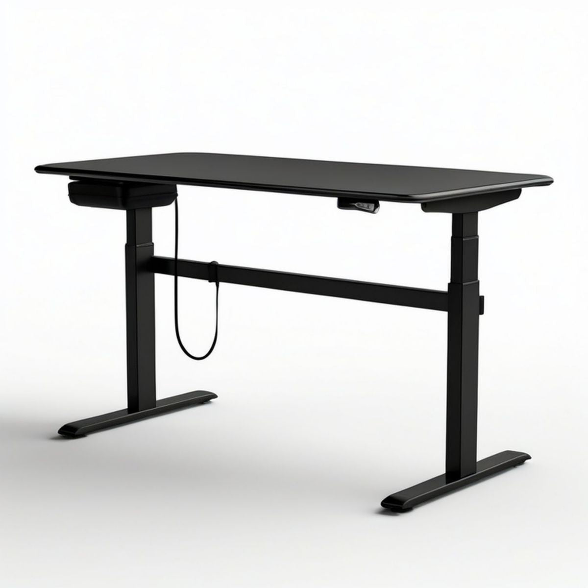 Elektrisch höhenverstellbarer Schreibtisch Schwarz, 120 x 60 cm