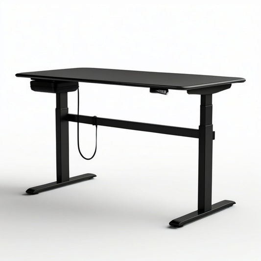 Elektrisch höhenverstellbarer Schreibtisch Schwarz, 120 x 60 cm